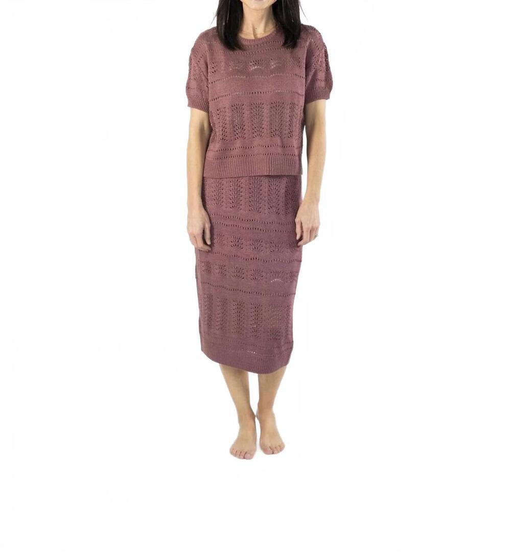NEW WISHLIST sloan crochet set in red bean
